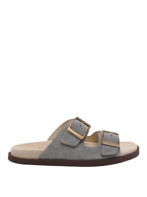BRUNELLO CUCINELLI: sandals - Suede Slides
