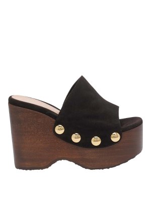 Gianvito Rossi: espadrilles - Brown Wedges