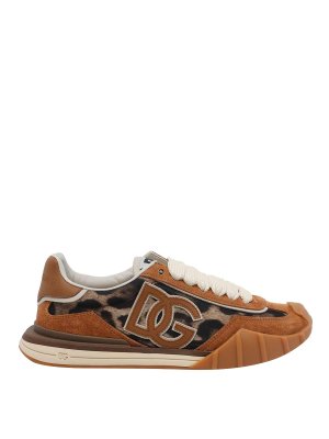 DOLCE & GABBANA: Chaussures de sport - Baskets - Marron