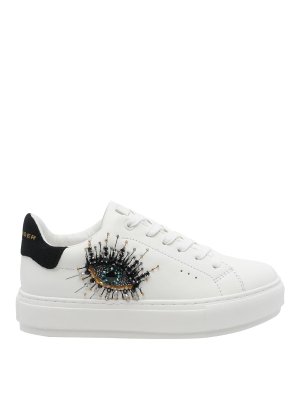 KURT GEIGER: trainers - White Laney Eye Sneakers