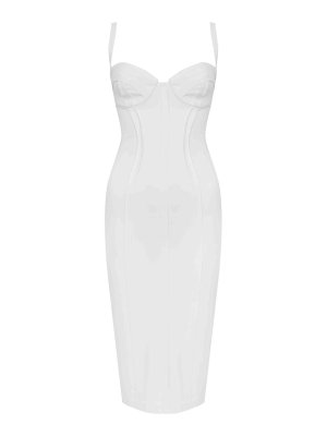 ELISABETTA FRANCHI: ニーレングスドレス - 膝丈ドレス - 白