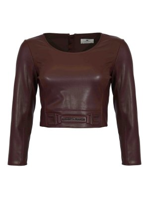ELISABETTA FRANCHI: Tops & Débardeurs - Top - Marron