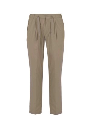 HERNO: Pantalones casual - Pantalón Casual - Marrón Topo