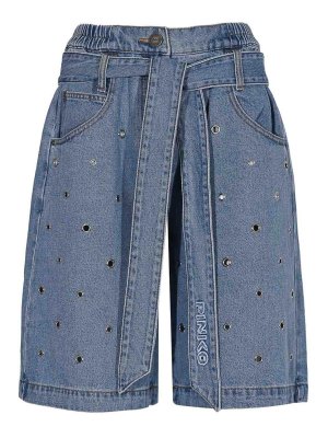 Pinko: トラウザーショーツ - ショートパンツ - デニム
