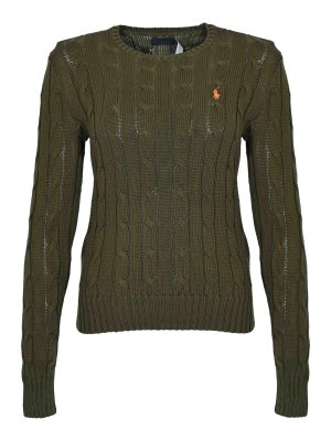 POLO RALPH LAUREN: Strickpullover mit Rundhalsausschnitt - Rundhalspullover - Grün