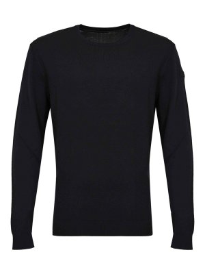 RRD Roberto Ricci Designs: Strickpullover mit Rundhalsausschnitt - Rundhalspullover - Blau