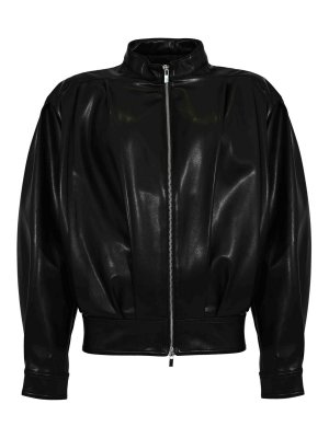 Semicouture: leather jacket - Naia Oversized Jacket