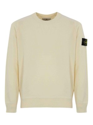 STONE ISLAND: maglia collo rotondo - Maglia Soft Organic Cotton Micro Stitch Ivory