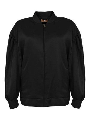 TWINSET: ボンバージャケット - ボンバージャケット - 黒