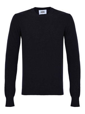 ALPHA STUDIO: Strickpullover mit Rundhalsausschnitt - Rundhalspullover - Blau