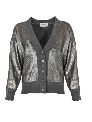 ALPHA STUDIO: Cardigans - Cardigan - Gris