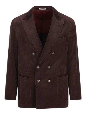 BRUNELLO CUCINELLI: Vestes de costume - Blazer - Marron