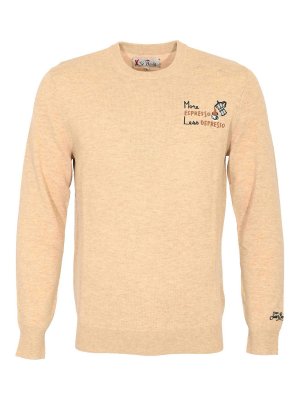 MC2 SAINT BARTH: crew necks - Heron More Espresso Less Depresso Sweater