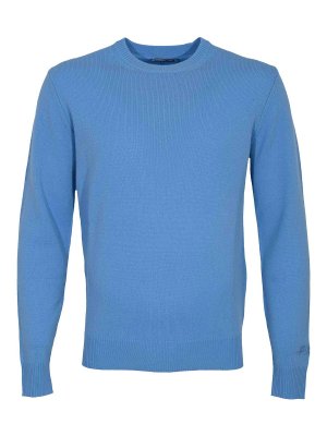 MC2 SAINT BARTH: Strickpullover mit Rundhalsausschnitt - Rundhalspullover - Blau