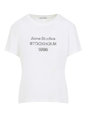 Acne Studios: Camisetas - Camiseta - Crema