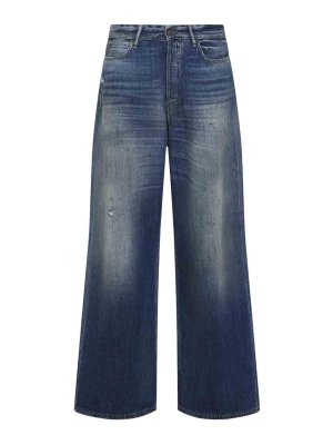 Acne Studios: Jeans Rectos - Vaqueros Rectos - Lavado Oscuro