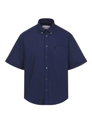 AMI PARIS: camicie - Camicia squadrata a maniche corte