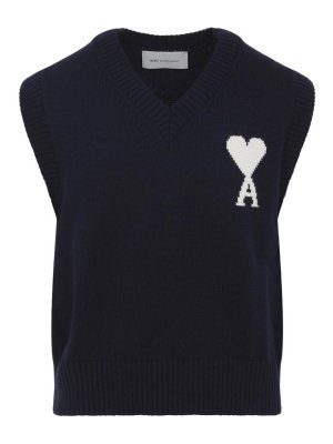 AMI PARIS: vests - Wool And Cotton Vest