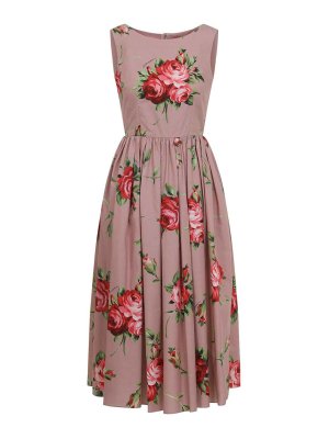 DOLCE & GABBANA: Vestidos media pierna - Vestido Midi - Multicolor