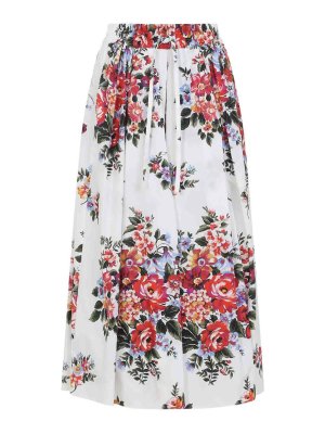 DOLCE & GABBANA: Jupes midi et au genou - Jupe Midi - Blanc