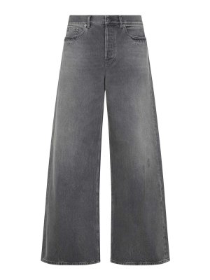 GOLDEN GOOSE: ストレートジーンズ - ストレートジーンズ - グレー