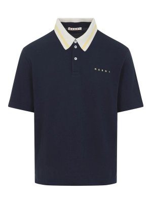 Marni: Poloshirts - Poloshirt - Blau