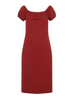 MIU MIU: knee length dresses - Cotton Midi Dress