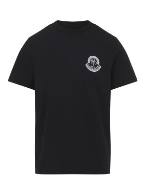 MONCLER: Tシャツ - Tシャツ - 黒