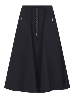 MONCLER: gonne al ginocchio  e longuette - Gonna longuette in cotone