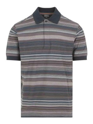 PAUL SMITH: polo shirts - Textured Stripe Polo