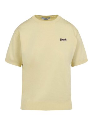 PRADA: t-shirts - Recycled Silk T-Shirt