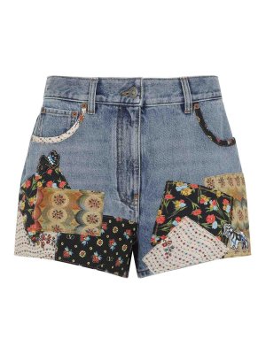 VALENTINO: Hosen Shorts - Shorts - Jeansblau