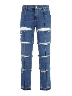 ALEXANDER MCQUEEN: Jeans Rectos - Vaqueros Rectos - Azul