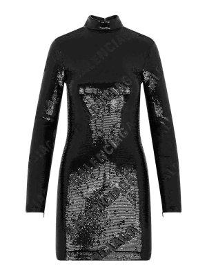 BALENCIAGA: Knielange Kleider - Knielanges Kleid - Schwarz