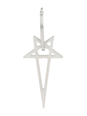 RICK OWENS: Earrings - Pentagram Earrings