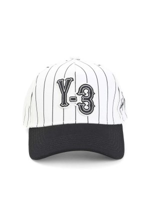 Y-3: hats & caps - Y-3 Pinstri Cap