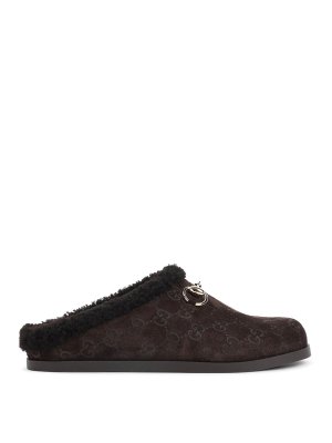 GUCCI: mules shoes - Suede Leather Mules