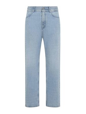 JIL SANDER: Jeans à jambe droite - Jean Droit - Bleu