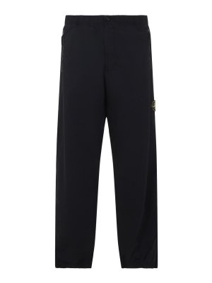 STONE ISLAND: Pantalons casual - Pantalons Décontractés - Noir