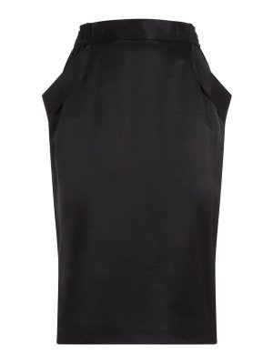 SAINT LAURENT: Knee length skirts & Midi - Silk Midi Skirt