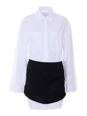DONDUP: abiti al ginocchio - Abito overshirt bianco