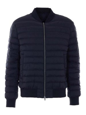 HERNO: padded jackets - Black Down Jacket With Frontal Zip Closure
