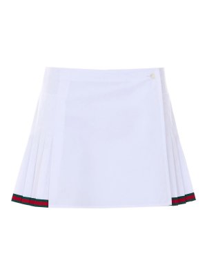 GUCCI: mini skirts - White Mini Pleated Skirt