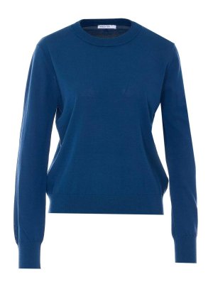 PATRIZIA PEPE: crew necks - Blue Striped Sweater