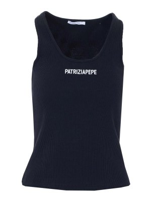PATRIZIA PEPE: Tops y camisetas sin mangas - Top - Negro