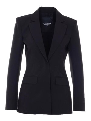 PATRIZIA PEPE: giacche casual - Giacca Nera Con Chiusura A Bottoni