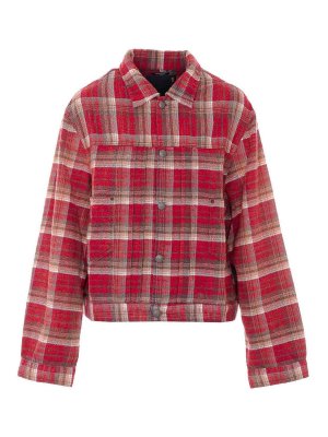 R13: camicie - Camicia a quadri rilassata scozzese rossa