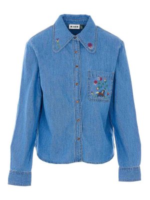 RIXO: Chemises - Chemise - Bleu
