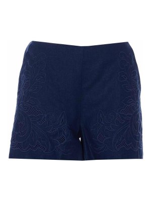 TWINSET: pantaloni shorts - Pantaloncini blu