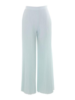 TWINSET: pantaloni casual - Pantaloni a pieghe azzurri